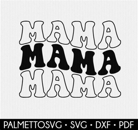Buy Mama Svg Mama Stacked Svg Wavy Text Svg Wavy Svg Hippie Online In