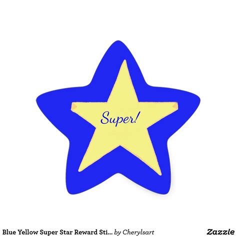 Blue Yellow Super Star Reward Stickers Are A Great Way To Reward The