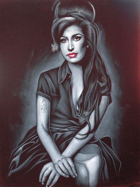 Art Collectibles Original Oil Portrait Painting Amy Winehouse