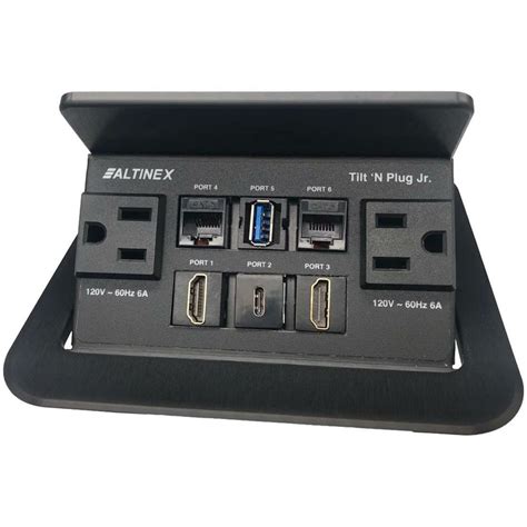 Pop Up Conference Table Connectivity Box Power Data Usb Hdmi Black