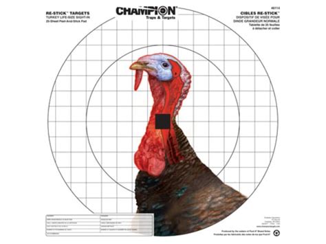 Champion Re Stick Turkey Sight In Self Adhesive Targets X Paper