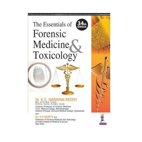 Essentials Of Forensic Medicine And Toxicology By K S Narayan Reddy