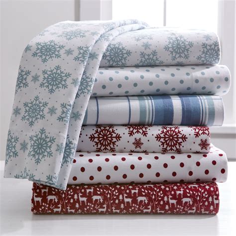 Cotton Flannel Print Sheet Set | Plus Size Sheets | Brylane Home