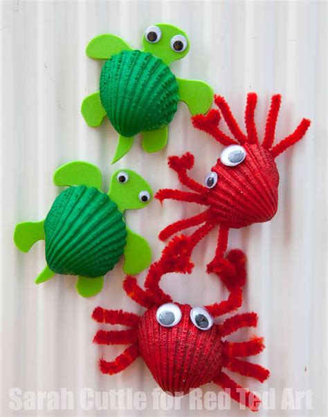 Select from distinct crab decorators at alibaba.com to enhance the aesthetic appearance of your interior decor. Shell Crafts - Crab Fridge Magnets - Red Ted Art - Make ...