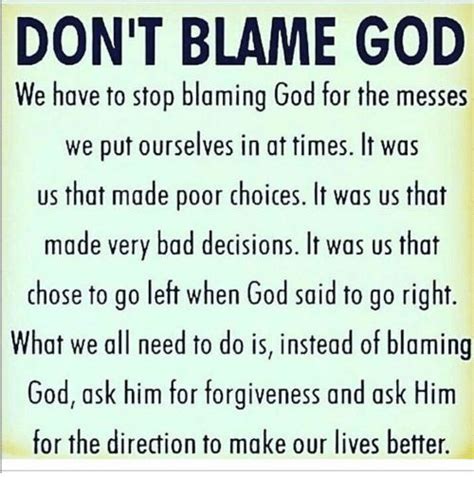 Image Result For Stop Blaming God Quotes About God Faith