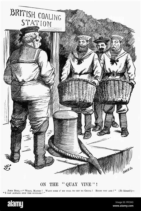 Coal Cartoon 1898 Non The Quay Vive English Cartoon By Sir John