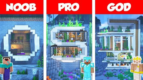 Download Minecraft Noob Vs Pro Vs God Underwater Modern House Build