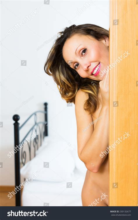 Naked Woman Posing Doorway Home Stock Photo Shutterstock