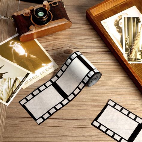 Buy Gejoy 2 Rolls Paper Filmstrip Decorating Material Tape Hollywood