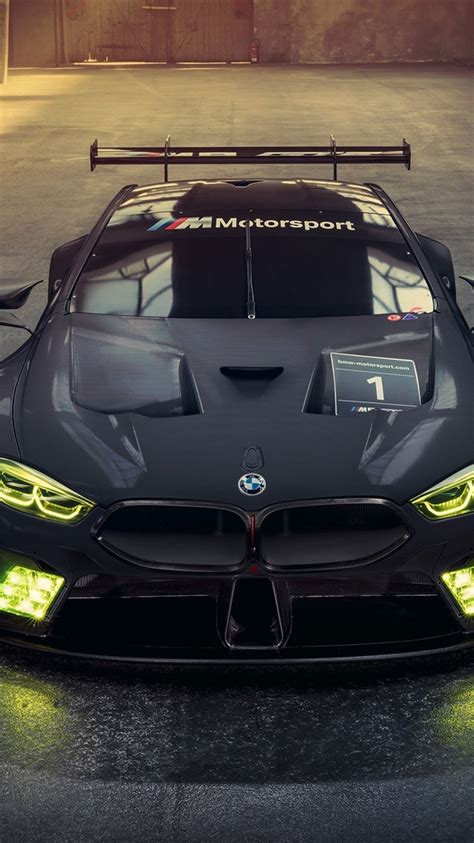 The m8 is a force to be reckoned with, boasting a powerful engine capable of 617 hp and standard m sport exhaust system for maximum thrills. Wallpaper 2018 BMW M8 GTE black racing car, headlight 2560x1440 QHD Picture, Image
