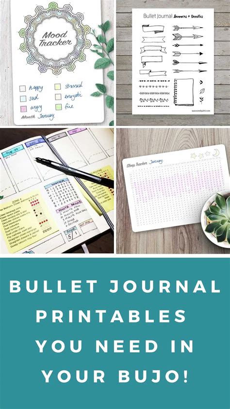 Free Bullet Journal Printables 20 Super Cute Templates Quote Stickers