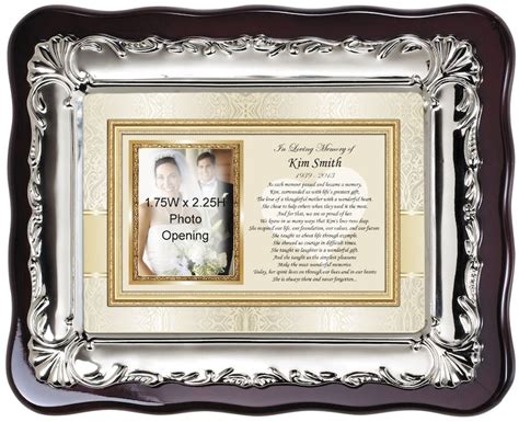 Personalized Picture Frame Memorial Sympathy Photo Plaque Etsy