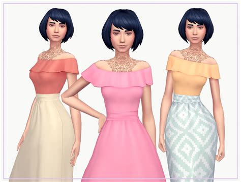 My Sims 4 Blog Cassia Dress By Wms