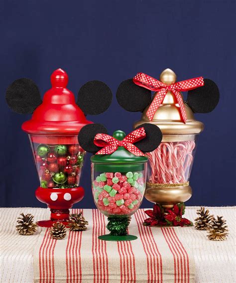 The party was mickey mouse clubhouse themed. Mickey & Minnie Sweet Jar Centerpieces (With images) | Disney christmas crafts, Mickey mouse ...