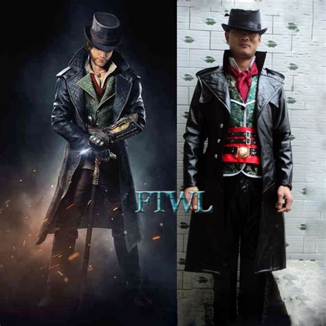 Assassins Creed Syndicate Cosplay Jacob Frye Costumes Men Halloween