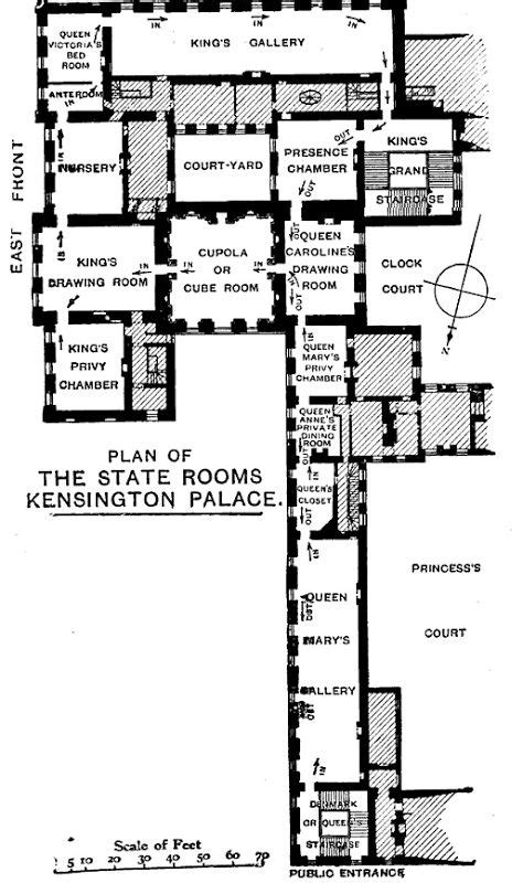 At the end of the mall. UK | Plan of The State Rooms, Kensington Palace | Buckingham palace floor plan, Palace ...