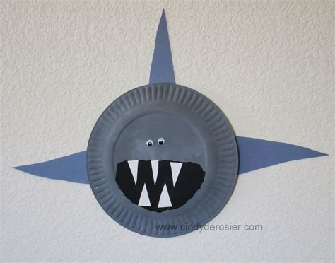 Paper Plate Sharks Shark Craft Sea Life Crafts Sea Animal Crafts