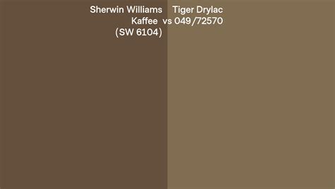 Sherwin Williams Kaffee Sw Vs Tiger Drylac Side By