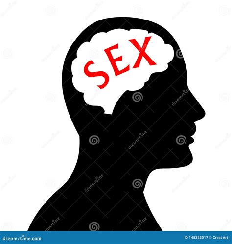 Thinking Sexsex On Brain Illustration Stock Illustration Illustration Of Silhouette Head