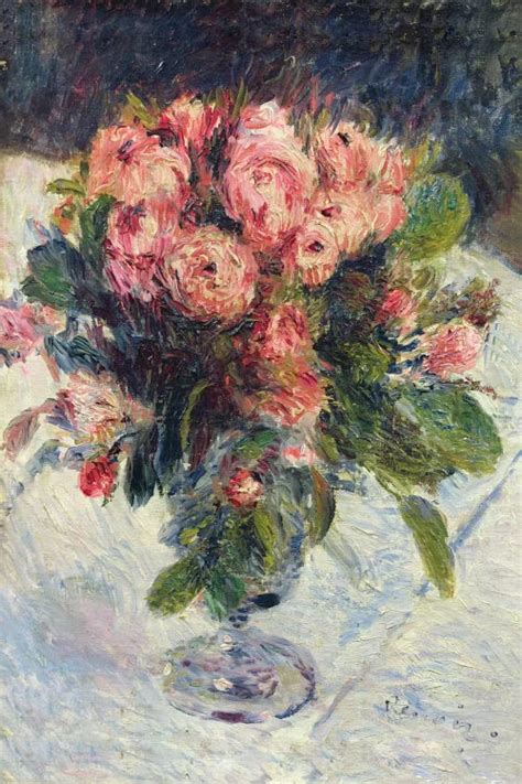 Moss Roses C1890 Art Print By Pierre Auguste Renoir Icanvas