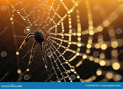Macro Photographs Of Spiders And Webs Stock Illustration Illustration