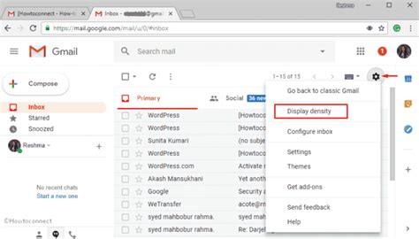 How To Change Display Density To Compact Or Comfortable In Gmail