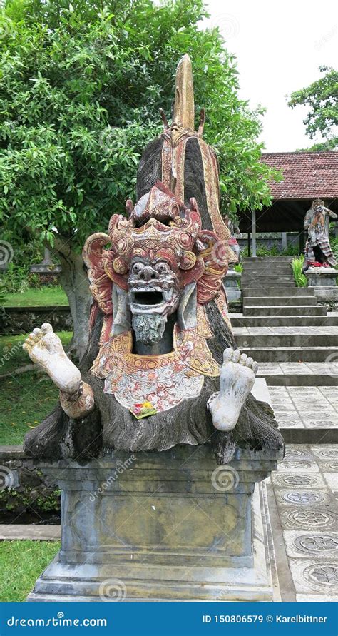 A Statue Of Barong Embodying Good And Positive Energy On Bali Island