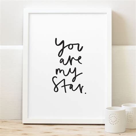 You Are My Star⭐️ Ts For Office Hand Lettered Print Typographic