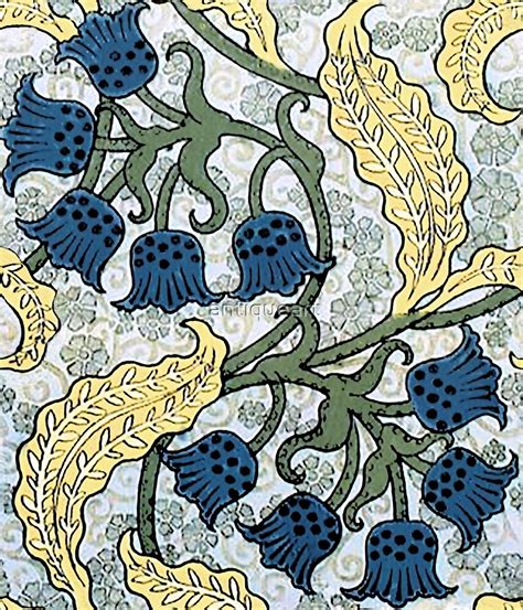 I originally created this design about 10 years ago. "Blue Floral Pattern Art Nouveau Art Print" by antiqueart ...