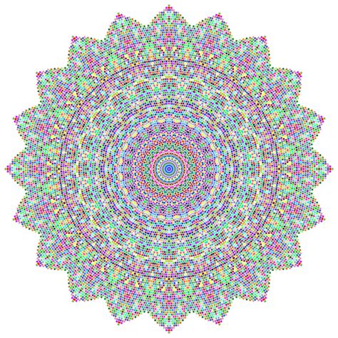 Prismatic Tiles Geometric Mandala Ii No Background Free Svg