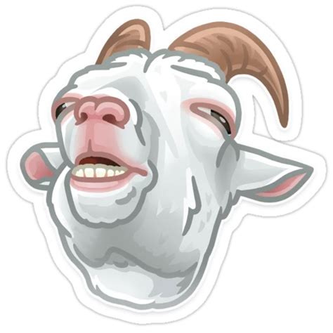 aww yiss goat face stickers by summerino redbubble