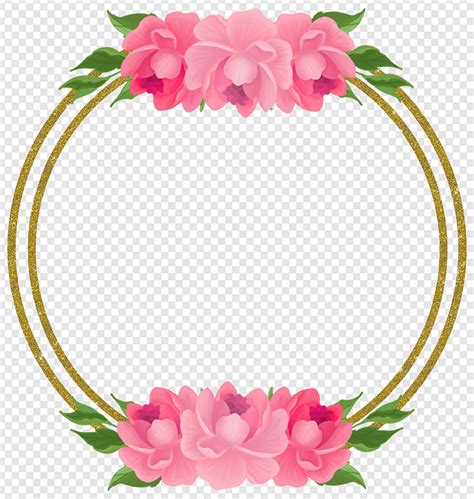 Gambar Bingkai Bunga Bulat Romantis Untuk Pernikahan Atau Komposisi Kartu Ucapan Png Download