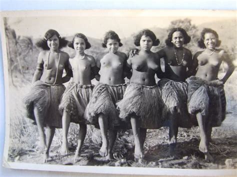 Vintage Png Post Card Native Sexy Dancing Girls From
