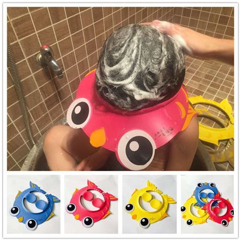 It consists of 2 packs of baby bath visor in it. Baby Kids Children Shower Caps Adjustable Shampoo Bath ...