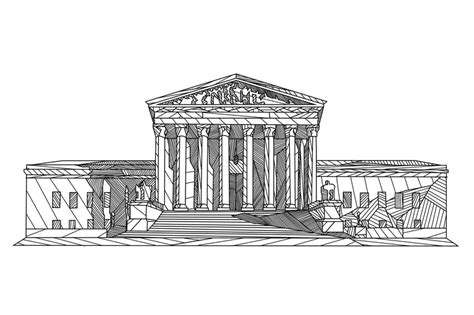 Supreme Court Building Sketch At Explore