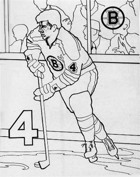 Bruins Sports Coloring Pages Hockey Goalie Hockey Players