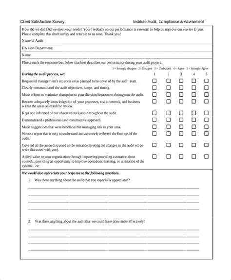 In this article, we provide 15 common. FREE 8+ Sample Client Satisfaction Questionnaire Forms in ...