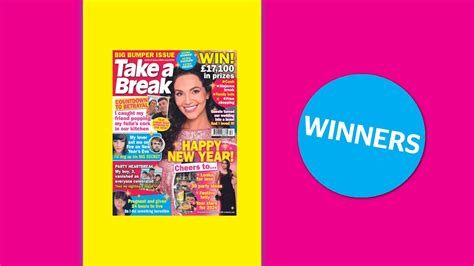 Take A Break Issue 52 Winners Competitions Take A Break