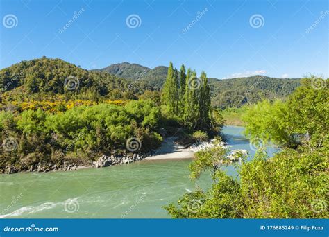 Buller River In New Zealand Stock Image Image Of Mountains Range
