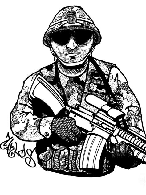 Army Man Drawing At Getdrawings Free Download