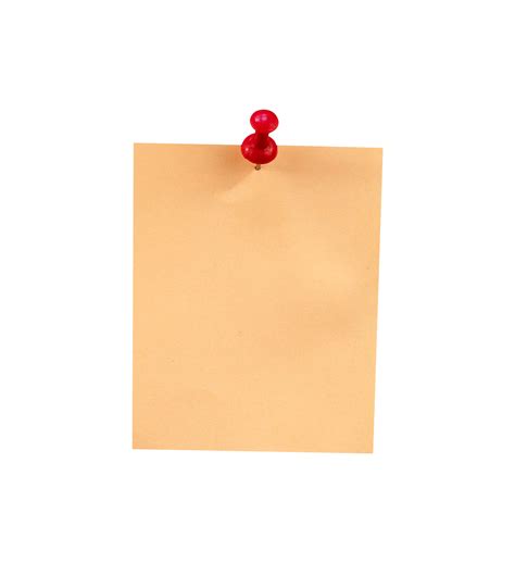 Blank Note Paper With Pin 21496561 Png