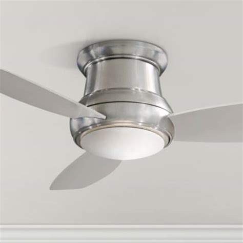 Ceiling fans can lower energy costs. 52" Concept II Brushed Nickel Flushmount LED Ceiling Fan ...
