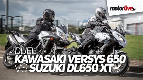 Duel Kawasaki Versys 650 Vs Suzuki V Strom 650 Xt Youtube
