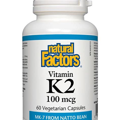 Vitamin k2 is a group of compounds largely obtained from meats, cheeses, and eggs, and synthesized by bacteria. Natural Factors Vitamin K2 100 mcg 60 vcaps - Vitamin King ...