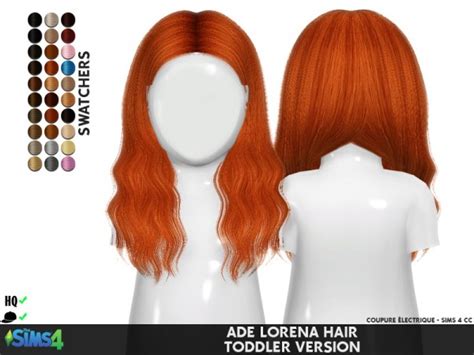 Coupure Electrique Adedarma S Lorena Hair Retextured Sims 4 Hairs