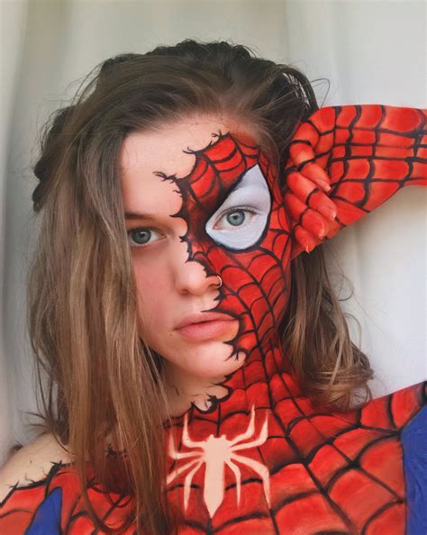 Spider Woman Maquillaje De Superhéroes Increíble Maquillaje De