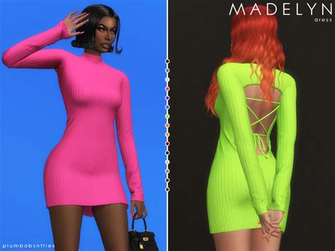 Madelyn Dress By Plumbobs N Fries From Tsr • Sims 4 Downloads