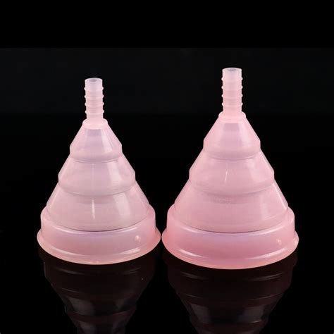 Pcs Menstrual Reusable Cup Foldable Lady Women Cup Silicone Vaginal