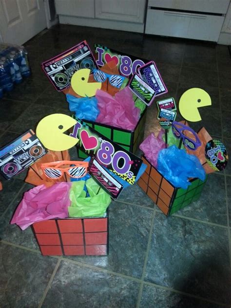 80's centerpieces | 80's party | Pinterest | Bags, Party favors and