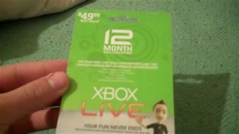 Xbox Live 1 Year Card Giveaway Youtube